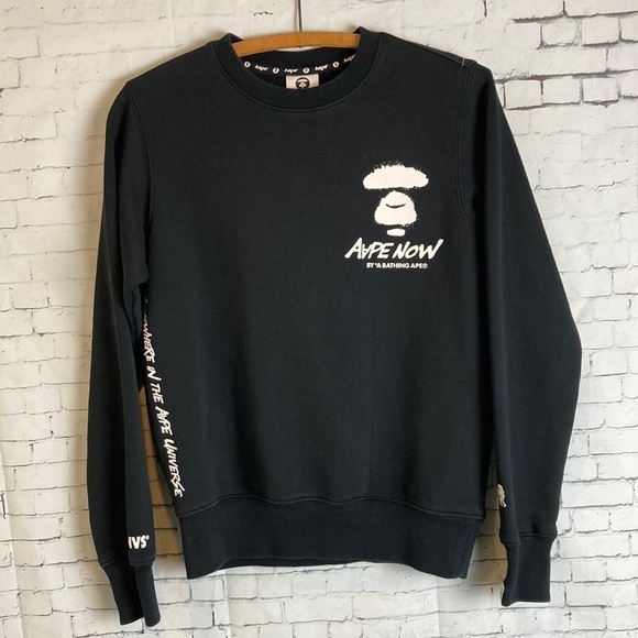 Aape by A Bathing Ape Crewneck Sweatshirt Women’s XS Winter Casual Streetwear - Picture 3 of 11